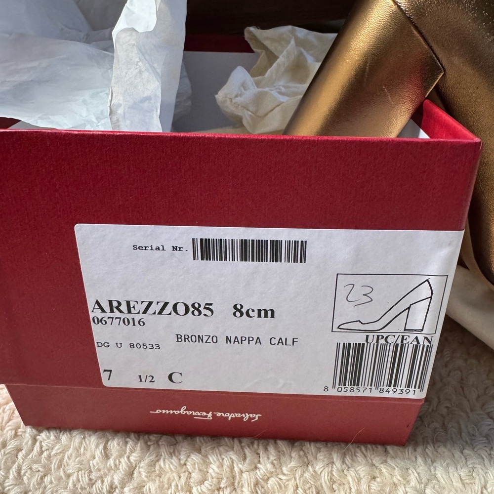 Arezzo Gold Heeled Shoes